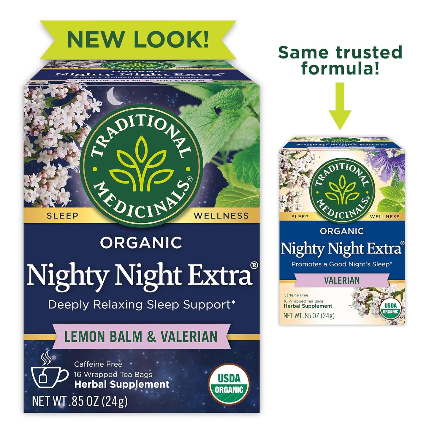 Traditional Medicinals Organic Nighty Night Tea, 16 Tea Bags (Pack of 1)