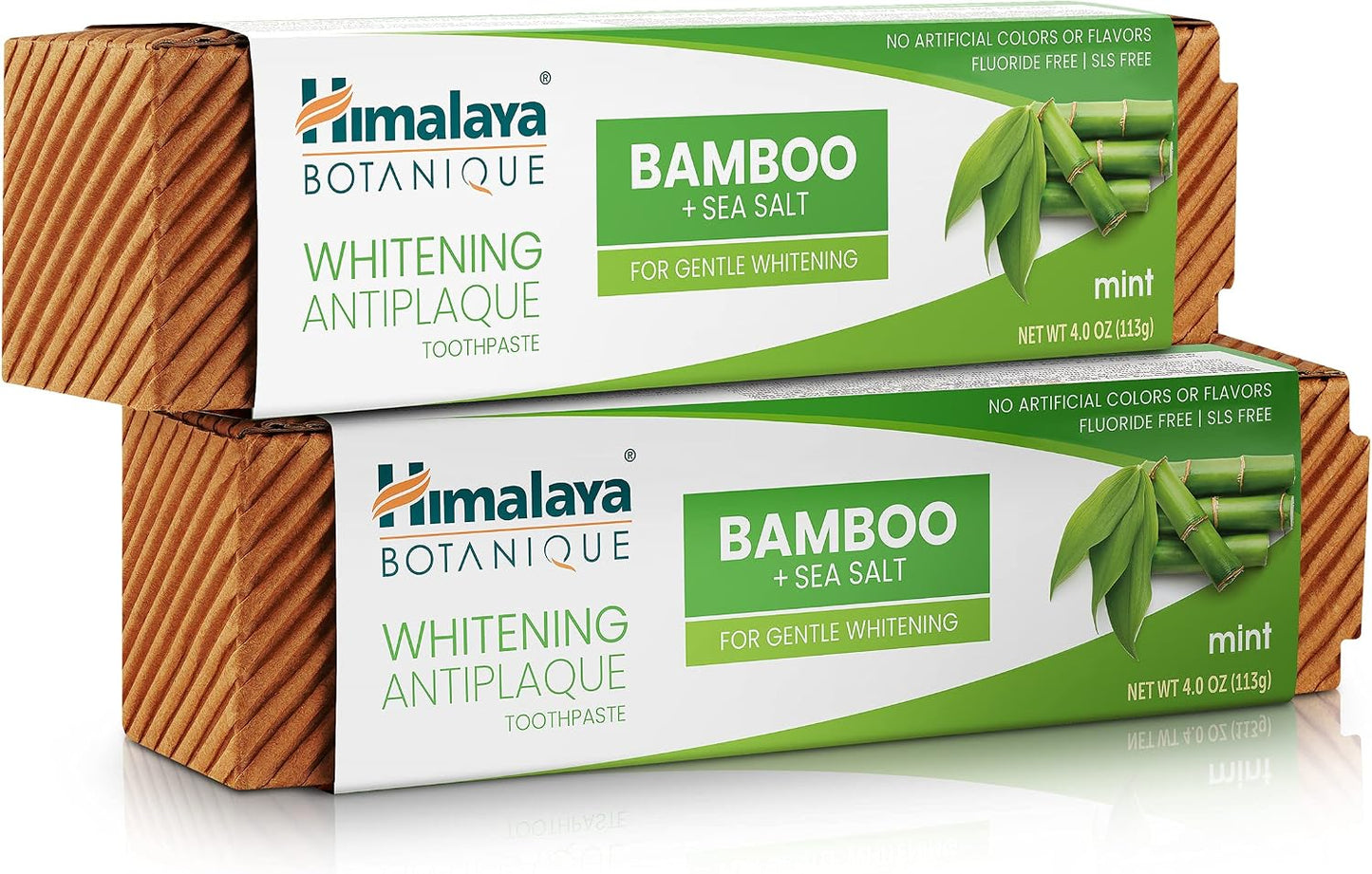 Himalaya Botanique Turmeric Whitening Antiplaque Toothpaste, Mint, 2 Pack