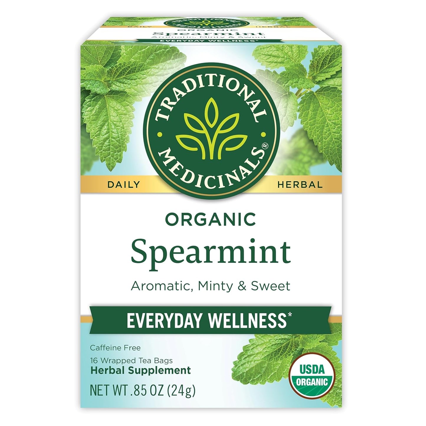 Traditional Medicinals Tea, Organic Red Clover, Supports Skin Health, 16 Tea Bags