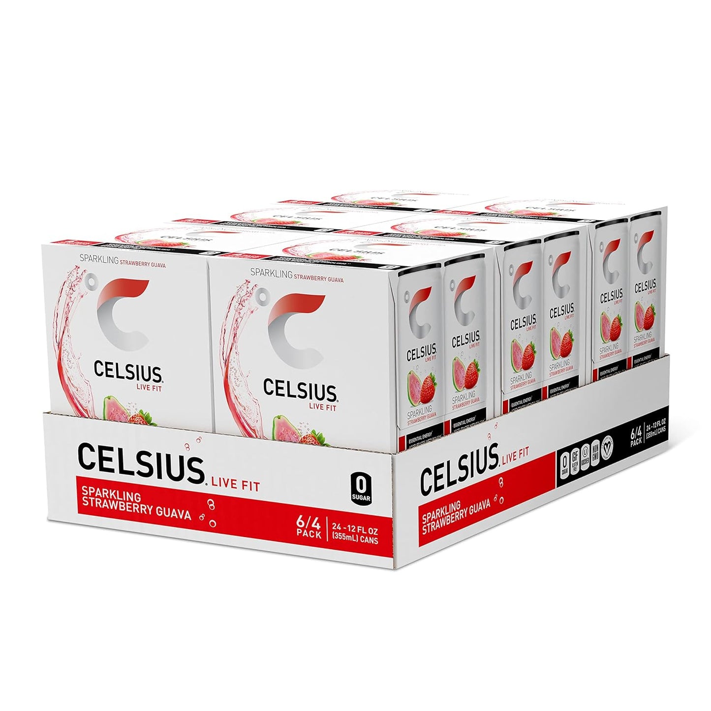 CELSIUS Sparkling Orange, Functional Essential Energy Drink 12 Fl Oz