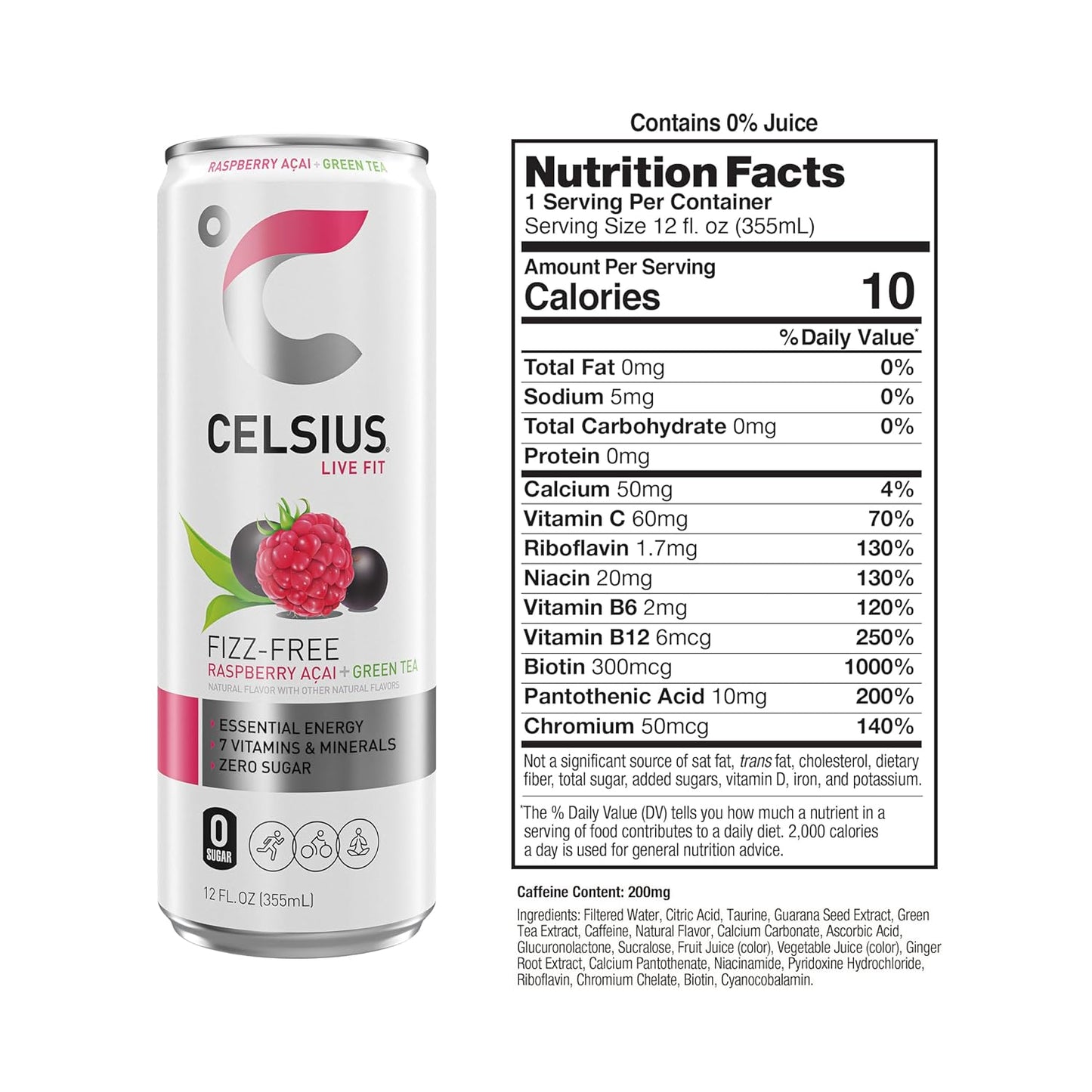 CELSIUS Sparkling Orange, Functional Essential Energy Drink 12 Fl Oz