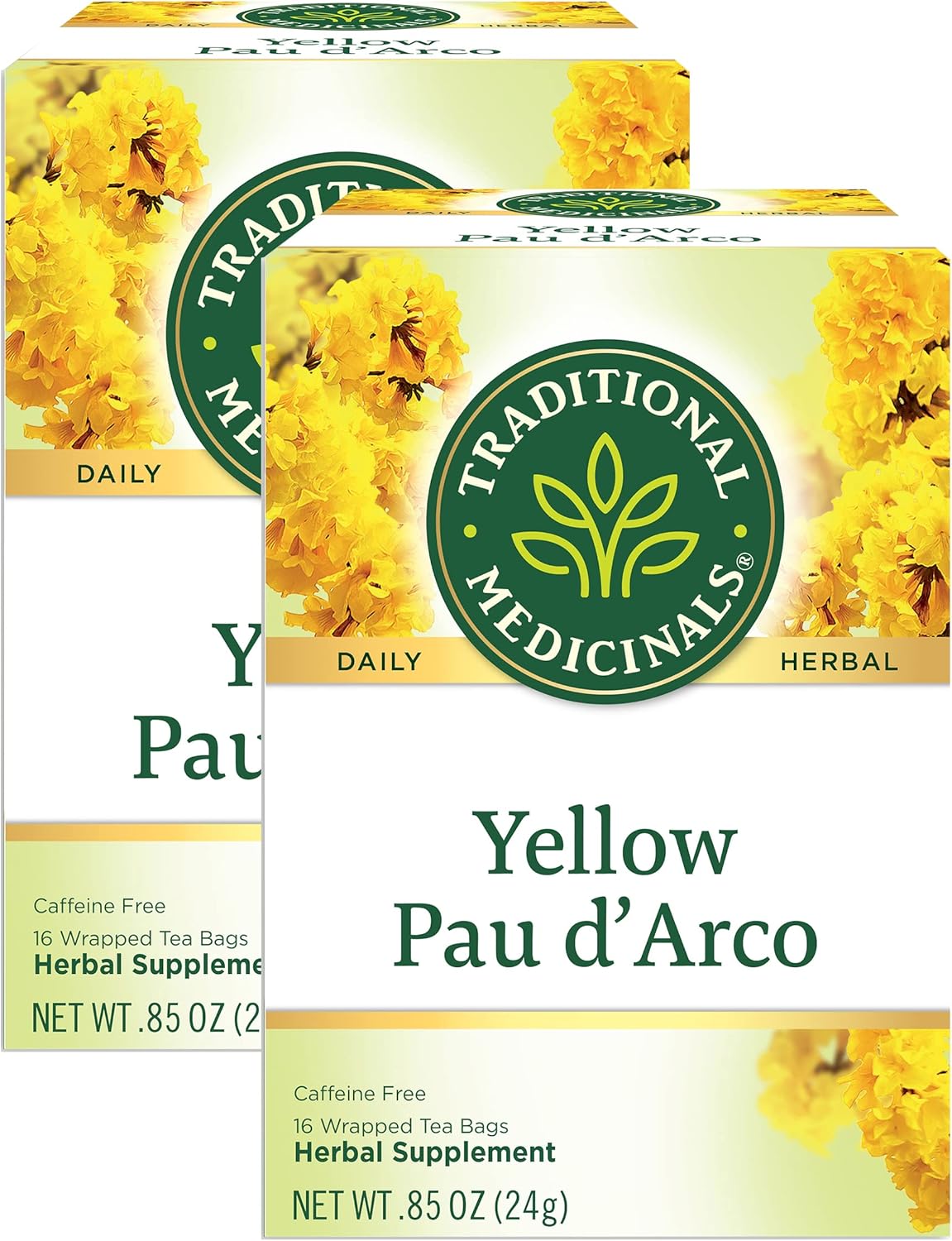 Traditional Medicinals Tea, Yellow Pau d'Arco, Everyday Wellness, 16 Tea Bags