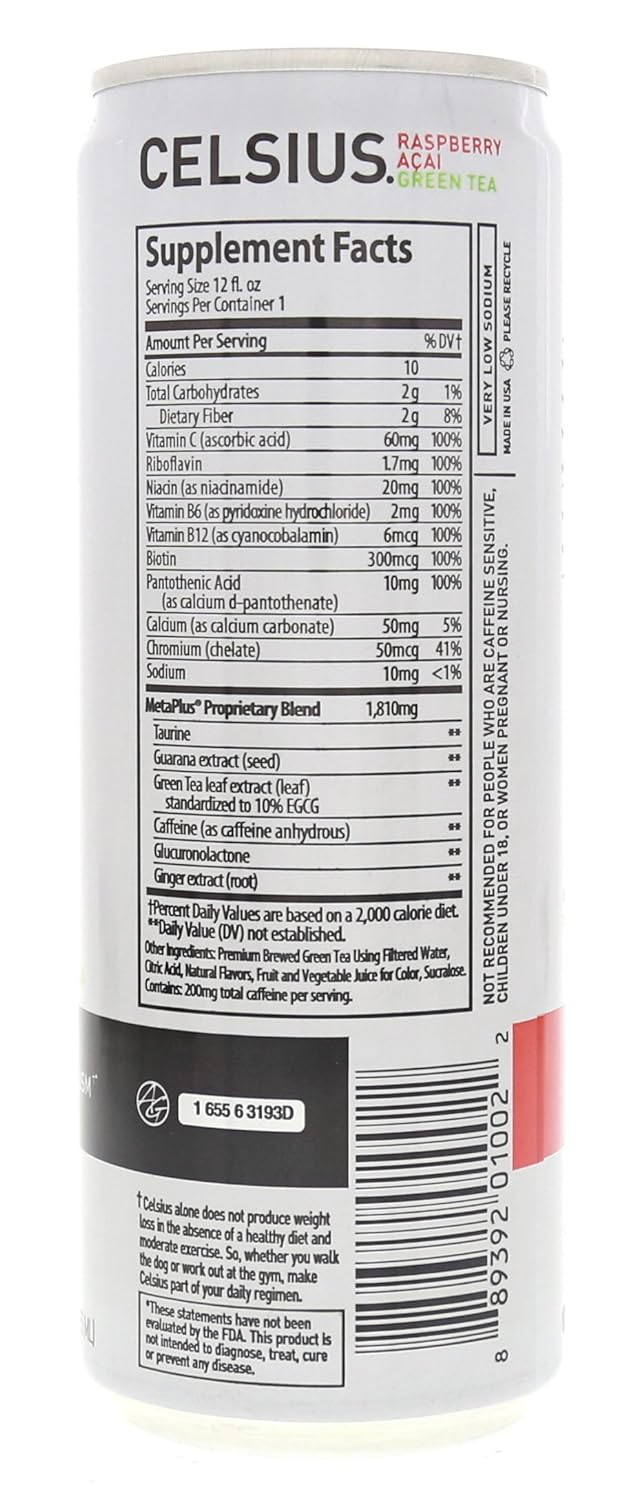 CELSIUS Sparkling Orange, Functional Essential Energy Drink 12 Fl Oz