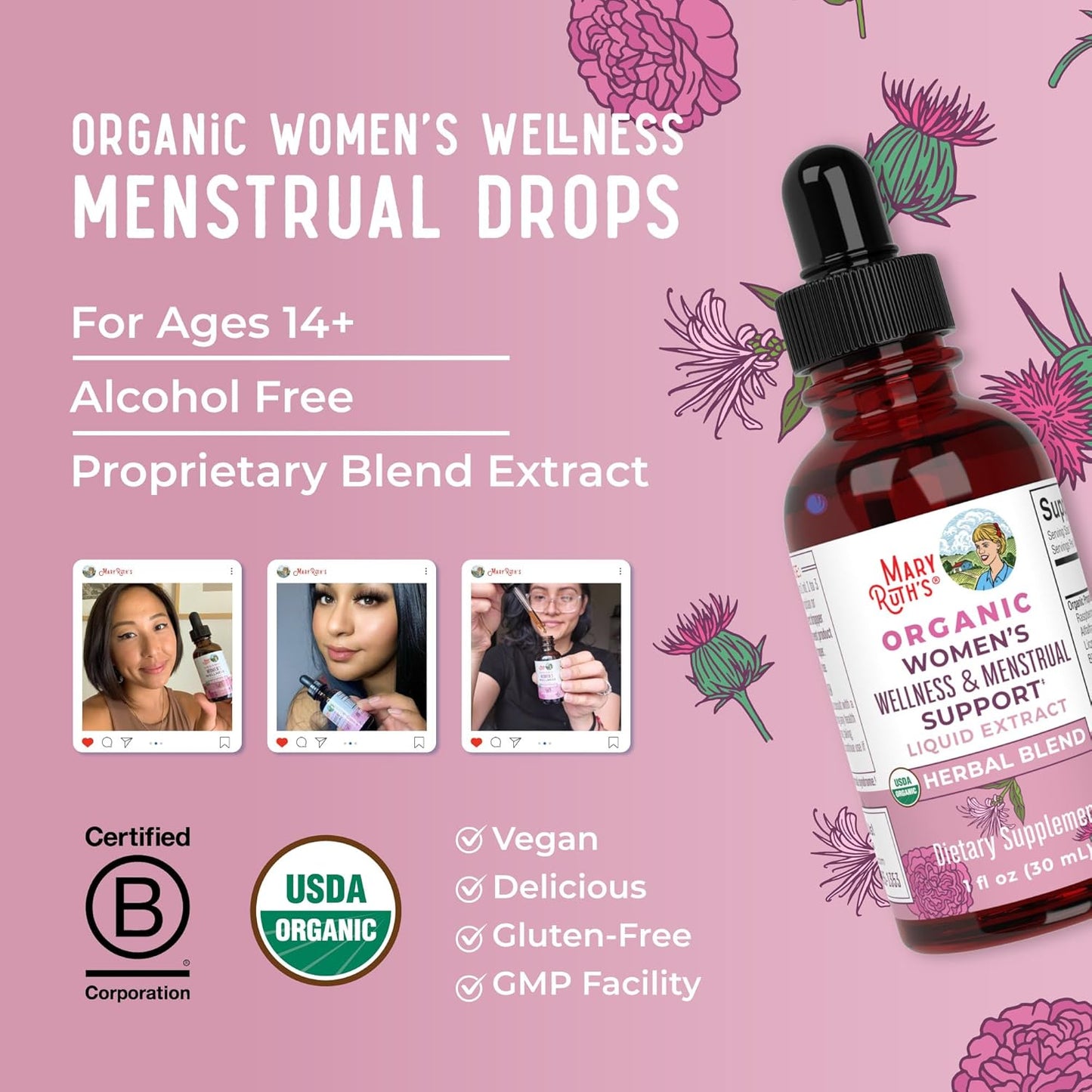 USDA Organic Ashwagandha Root Liquid Drops by MaryRuth's | Adaptogenic, Nervine, Neuroprotective | May Help Alleviate Stress & Regulate Homeostasis | Non-GMO, Vegan, 1oz