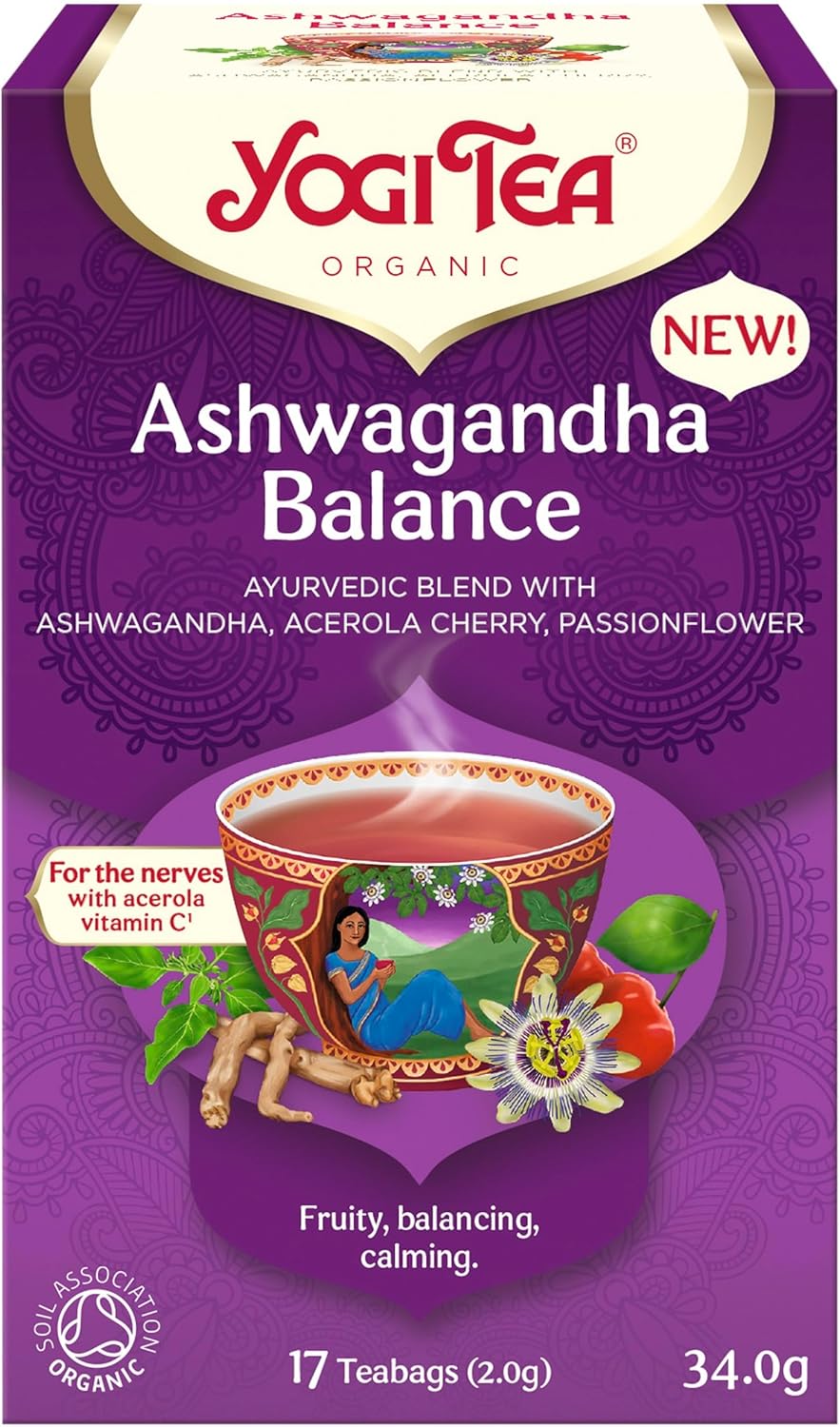 Yogi Tea Ashwagandha Balance Organic Herbal Tea, 17bags