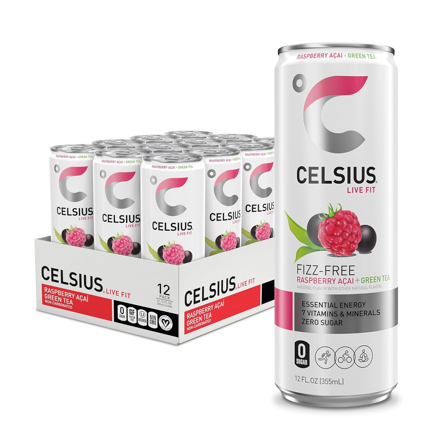 CELSIUS Sparkling Orange, Functional Essential Energy Drink 12 Fl Oz