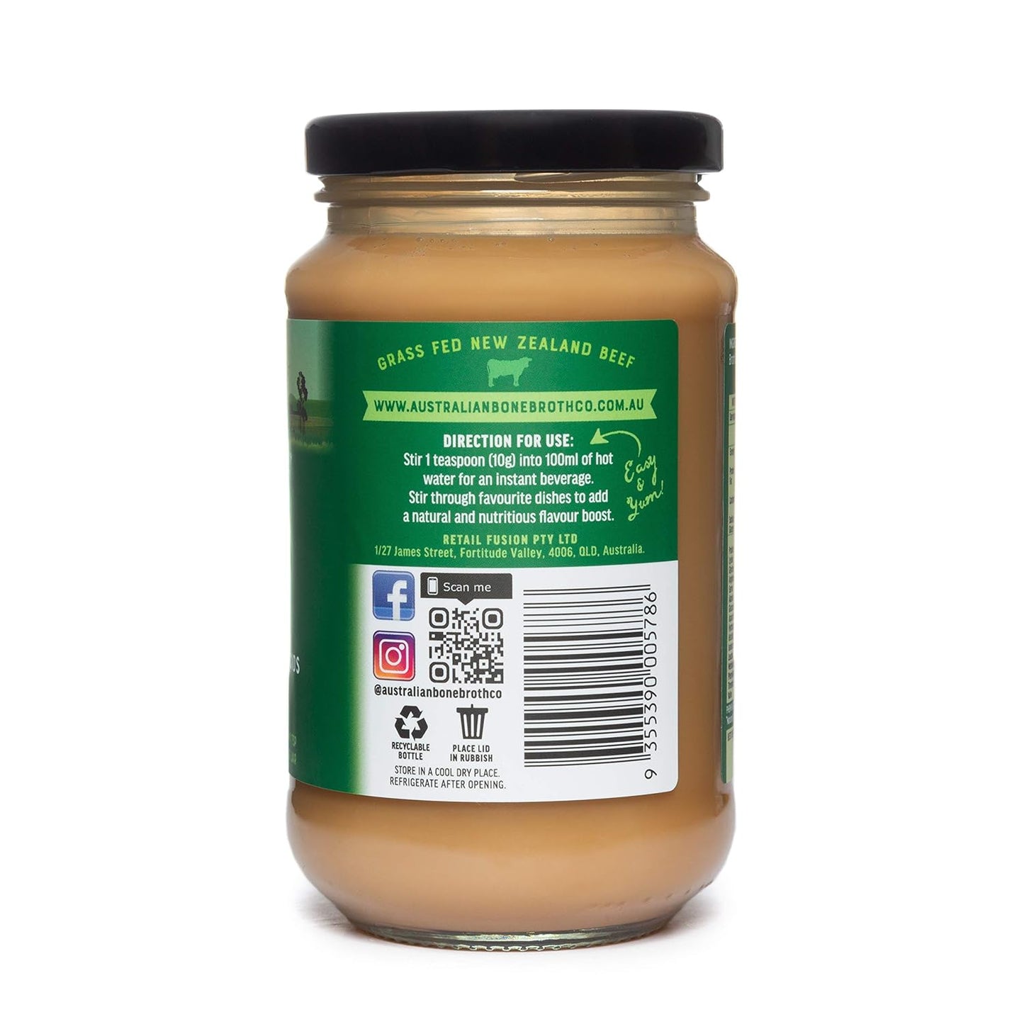 ABBCo Halal Beef Bone Broth Concentrate - Beef Flavor Goodness 100% New Zealand Grass-Fed - Healthy, Nutritious & Delicious Halal Broth - Rich in Collagen and 16 Key Amino Acids