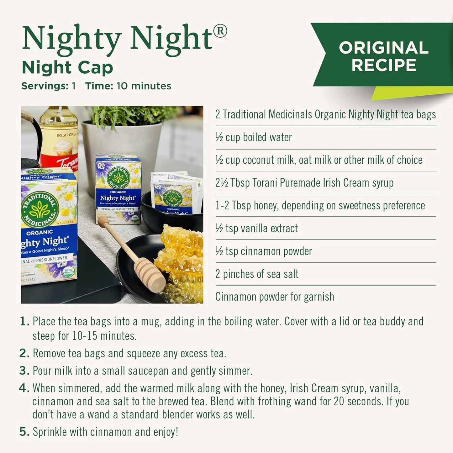 Traditional Medicinals Organic Nighty Night Tea, 16 Tea Bags (Pack of 1)