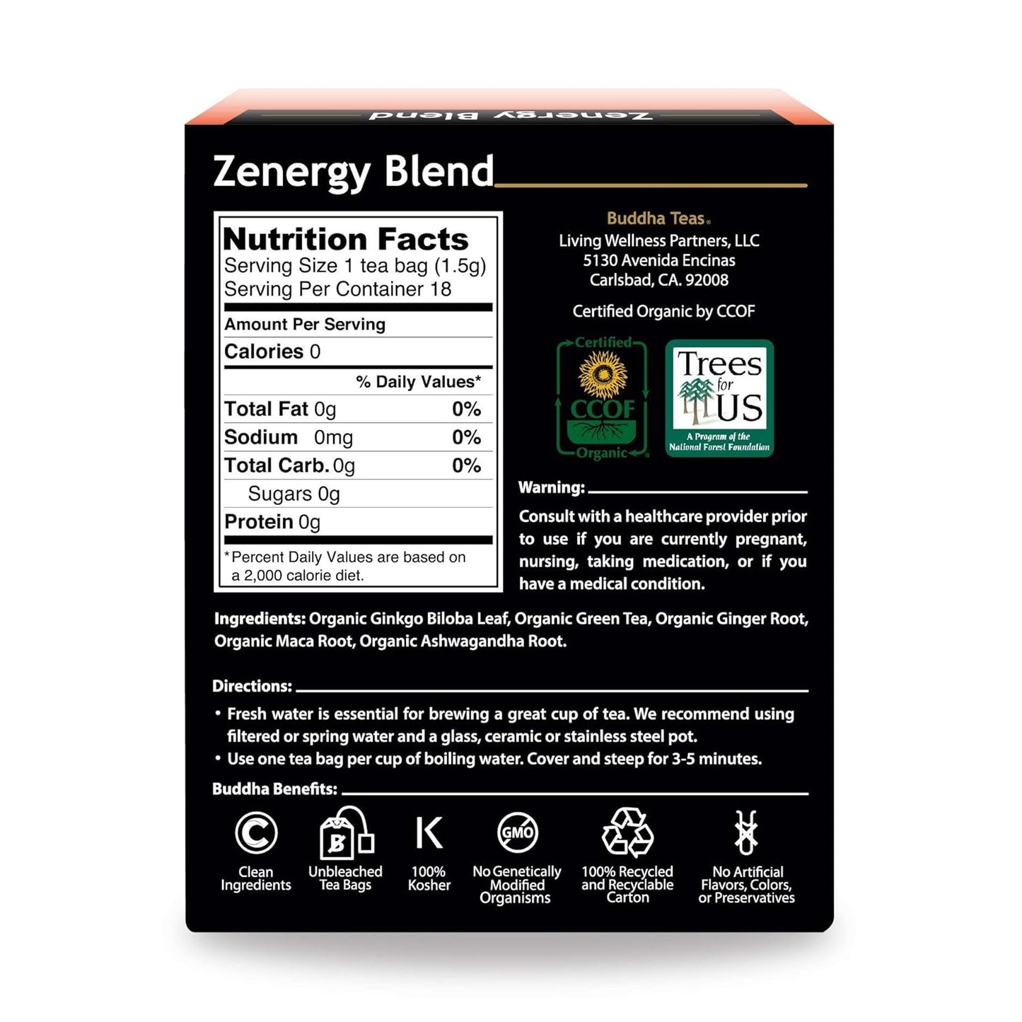 Buddha Teas Organic Dandelion Root Tea – 18 Bleach-Free Tea Bags – Caffeine-Free Tea with a Rich, Earthy Taste, Natural Source of Vitamins, Minerals, and Antioxidants, Kosher, GMO-Free