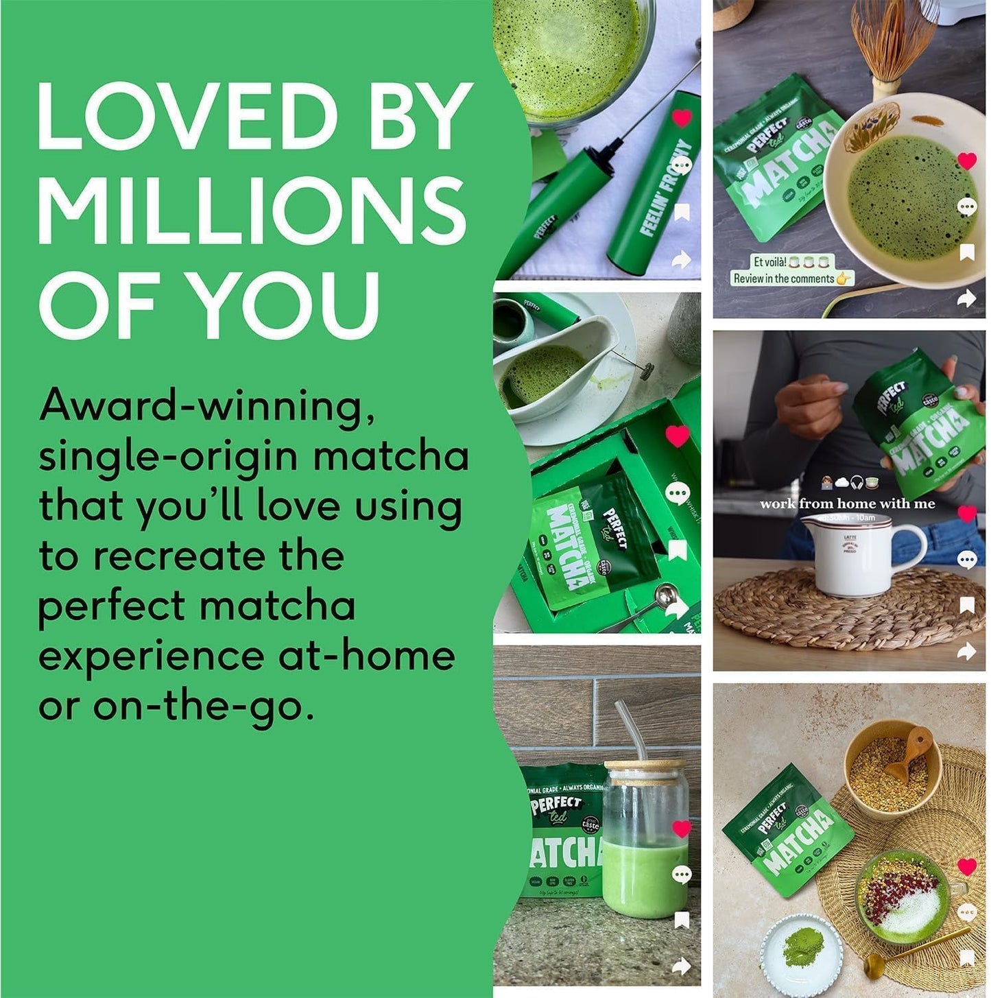 Perfect Ted Matcha | Summer Berry 75g | Ceremonial Grade Matcha Latte Powder | Japanese Matcha Tea Powder | Matcha Fuel (30 Servings)
