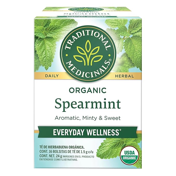 Traditional Medicinals Organic Spearmint herbal tea, Fair Trade Certified, 16 ct