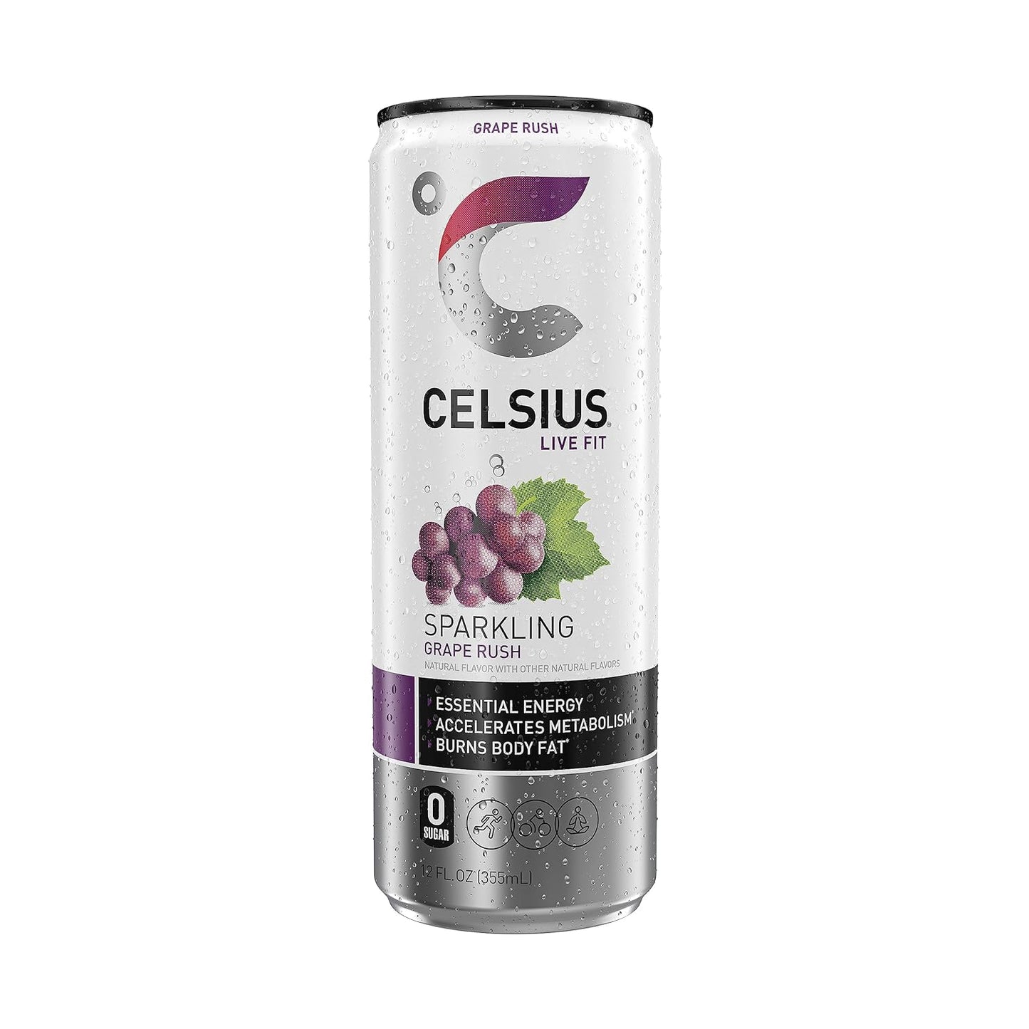 CELSIUS Sparkling Orange, Functional Essential Energy Drink 12 Fl Oz