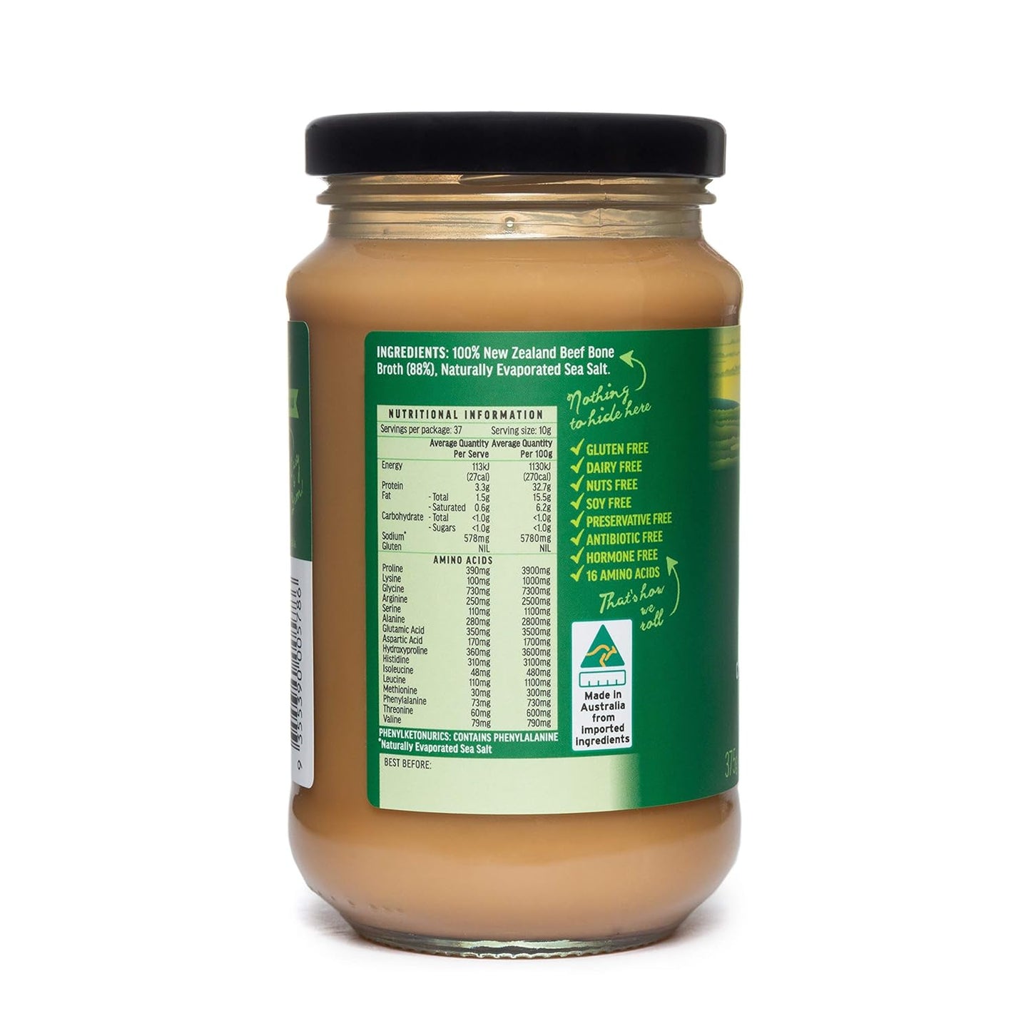 ABBCo Halal Beef Bone Broth Concentrate - Beef Flavor Goodness 100% New Zealand Grass-Fed - Healthy, Nutritious & Delicious Halal Broth - Rich in Collagen and 16 Key Amino Acids