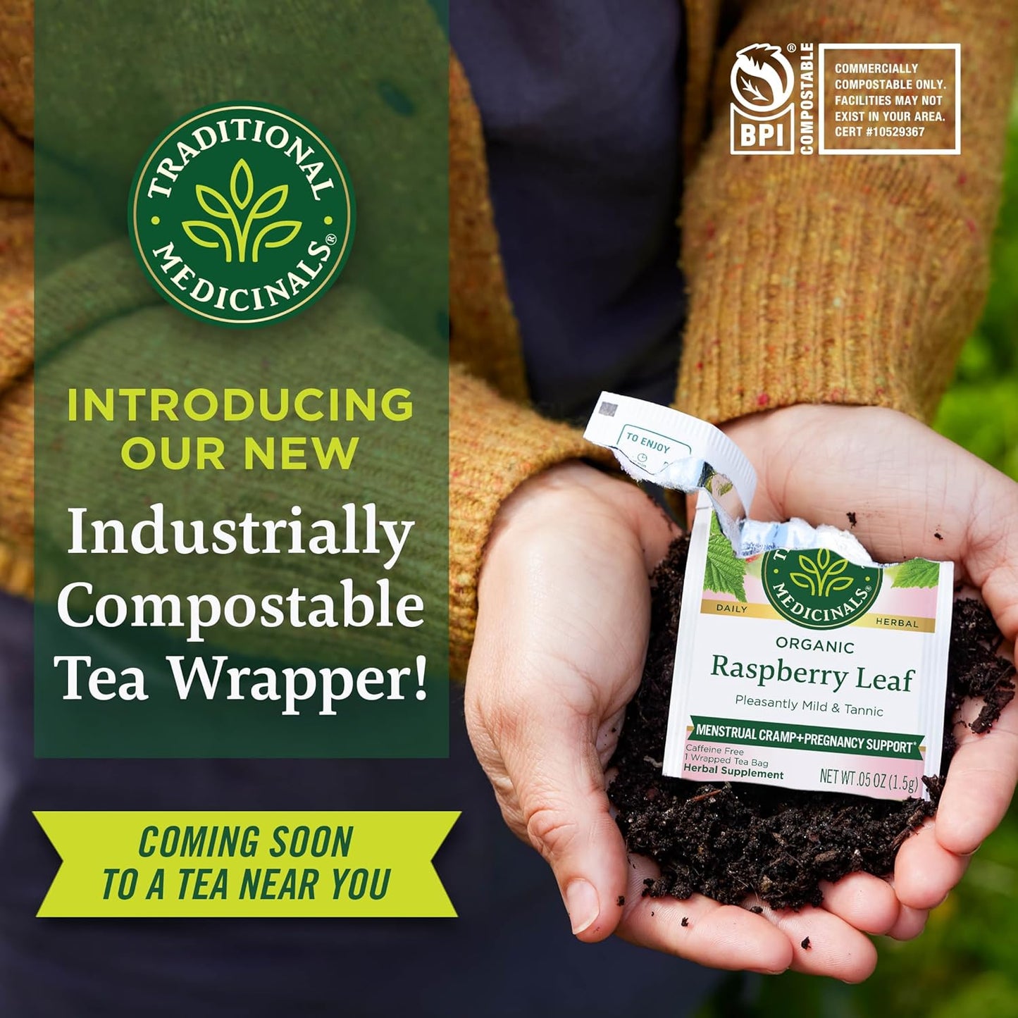 Traditional Medicinals Tea, Organic Raspberry Leaf, Eases Menstrual Cramps, Supports a Healthy Pregnancy, 16 Tea Bags