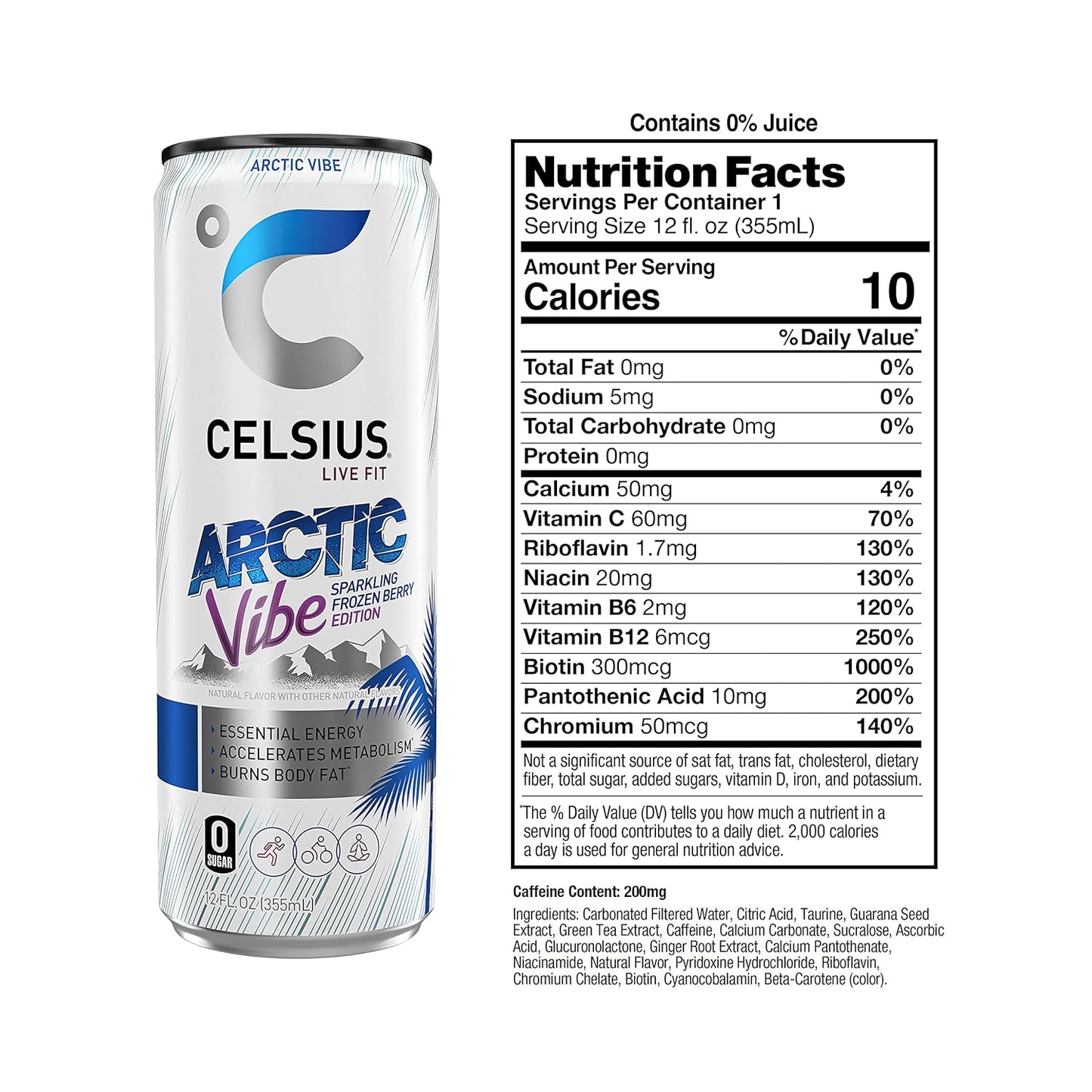 CELSIUS Sparkling Orange, Functional Essential Energy Drink 12 Fl Oz