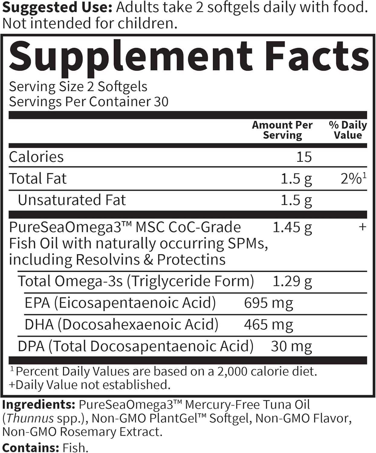 Garden of Life Dr. Formulated Advanced Omega Fish Oil - Lemon, 1,290mg EPA, DHA + DPA in Triglyceride Form, Single Source Omega 3 Supplement for Ultimate Brain & Heart Health, Non-GMO, 180 Softgels
