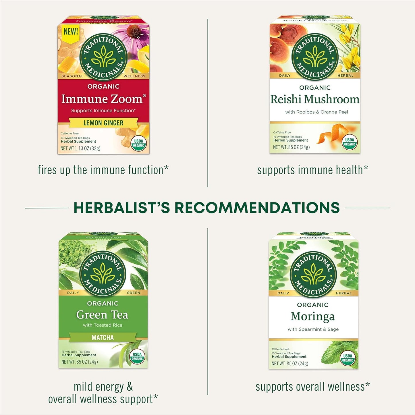 Traditional Medicinals Tea, Yellow Pau d'Arco, Everyday Wellness, 16 Tea Bags