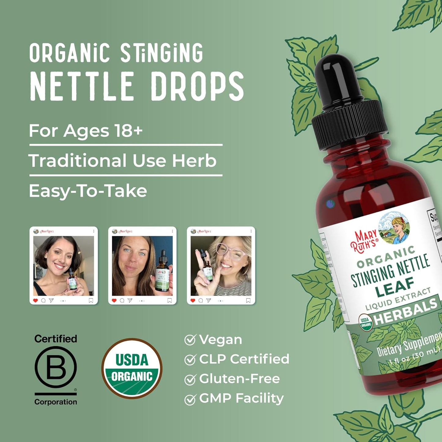 USDA Organic Ashwagandha Root Liquid Drops by MaryRuth's | Adaptogenic, Nervine, Neuroprotective | May Help Alleviate Stress & Regulate Homeostasis | Non-GMO, Vegan, 1oz