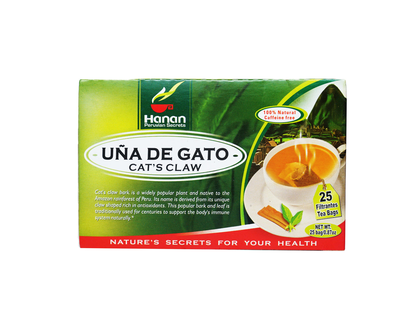 Cat’s Claw Bark Herbal Tea | Una de Gato | 25 Teabags