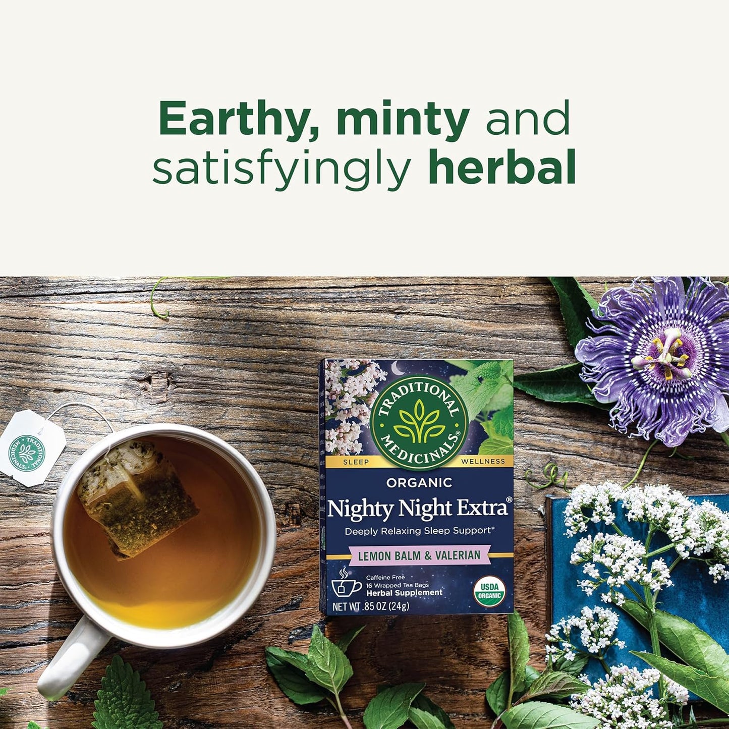Traditional Medicinals Organic Nighty Night Tea, 16 Tea Bags (Pack of 1)