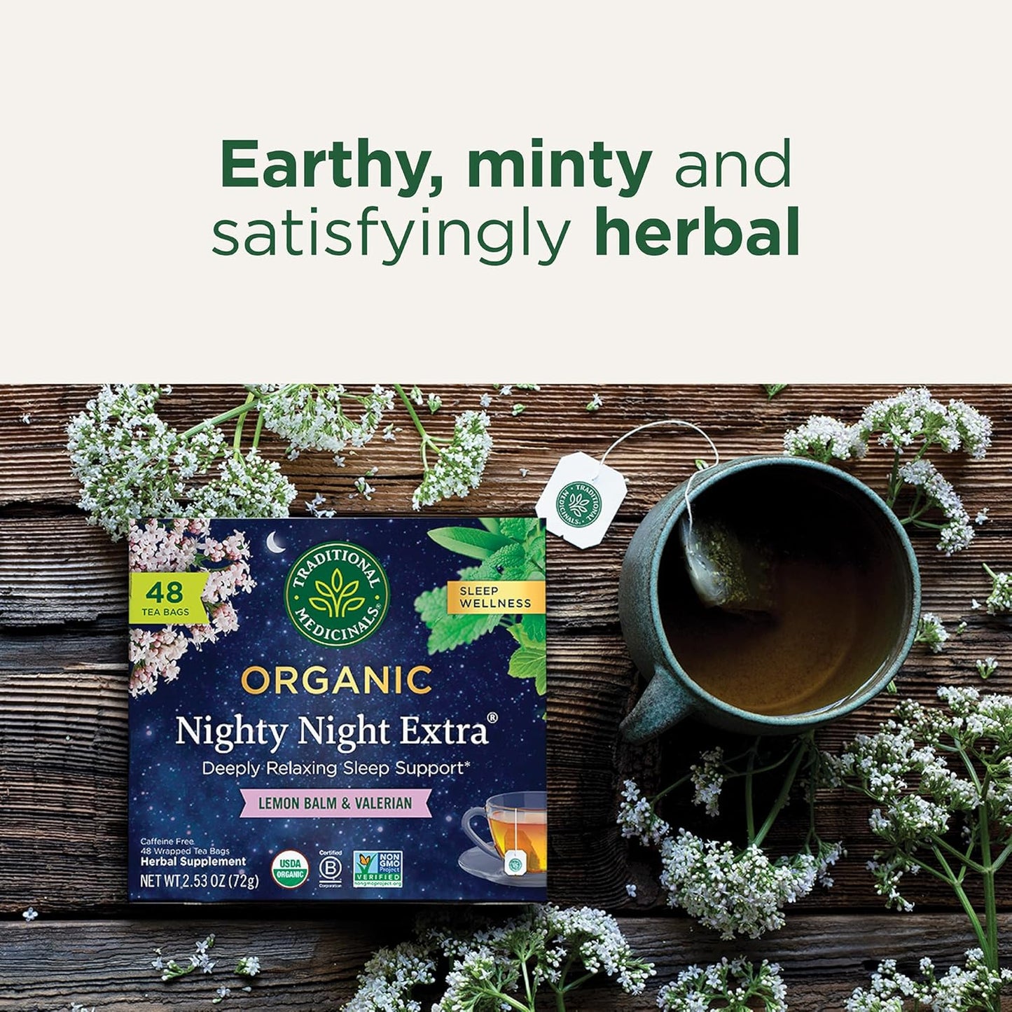 Traditional Medicinals Organic Nighty Night Tea, 16 Tea Bags (Pack of 1)