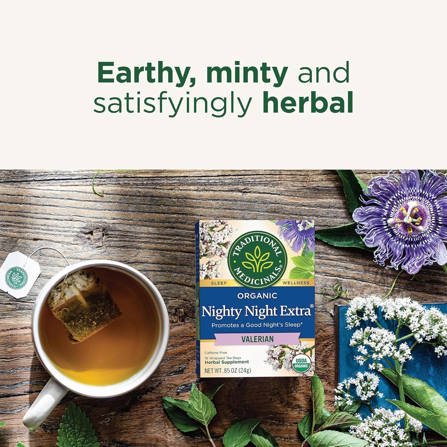 Traditional Medicinals Organic Nighty Night Tea, 16 Tea Bags (Pack of 1)