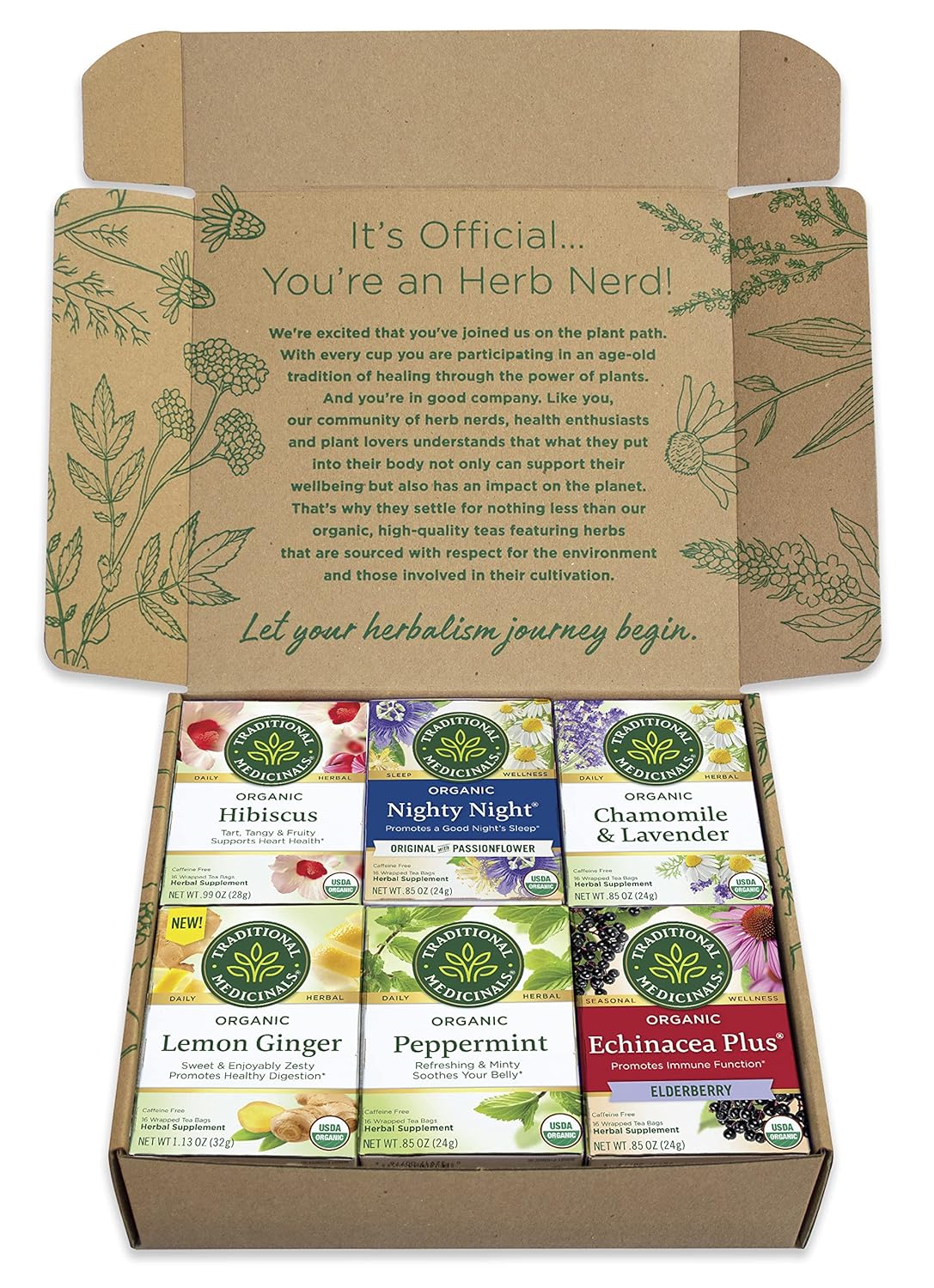 Traditional Medicinals Tea, Organic Red Clover, Supports Skin Health, 16 Tea Bags