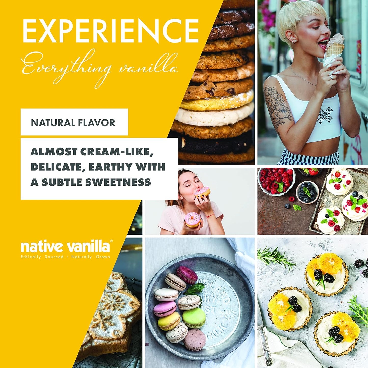 Native Vanilla - Organic Vanilla Flavor Non Alcoholic - 4 Fl Oz - Perfect for Cooking and Baking, and Dessert Crafting