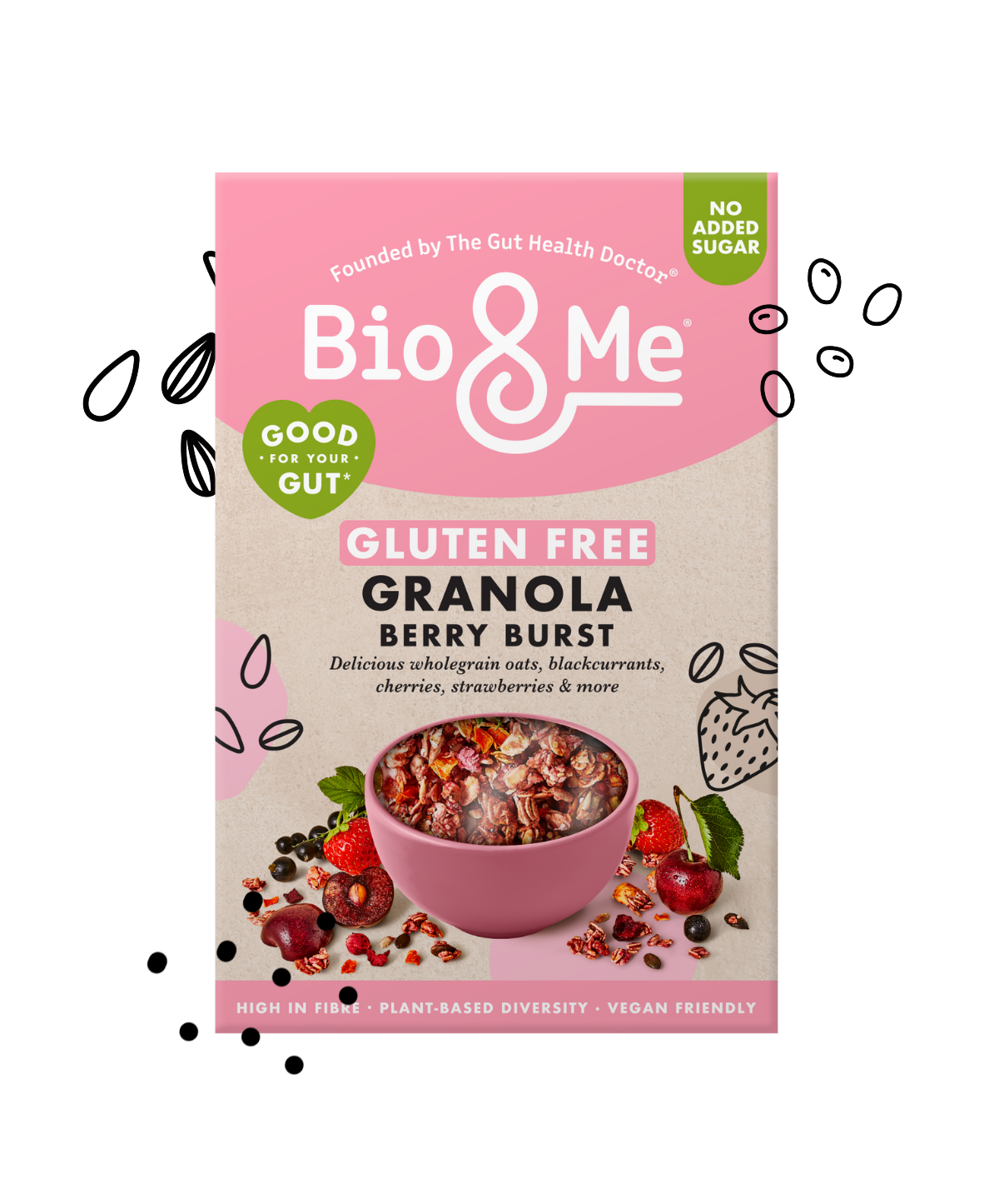 BERRY BURST GLUTEN FREE GUT-LOVING GRANOLA (350g)
