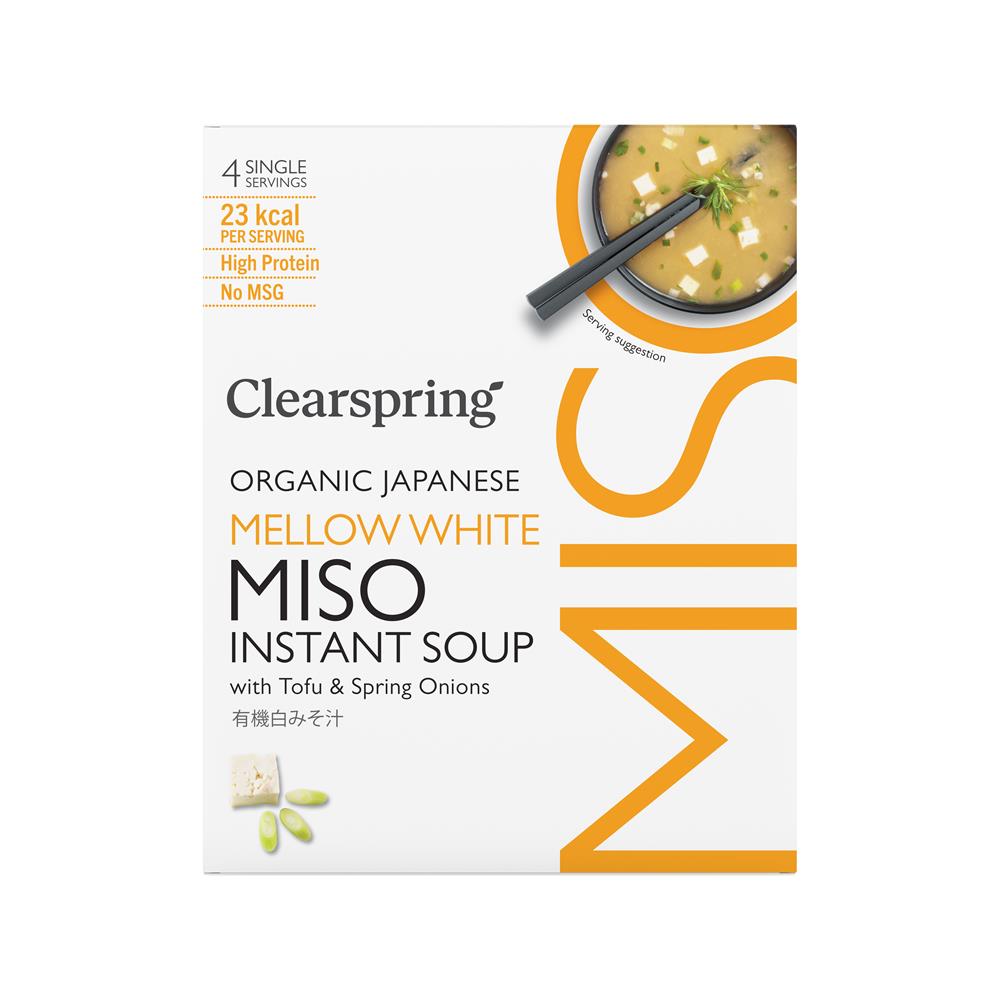 Clearspring Organic Miso Soup - White with Tofu 4 x 8g