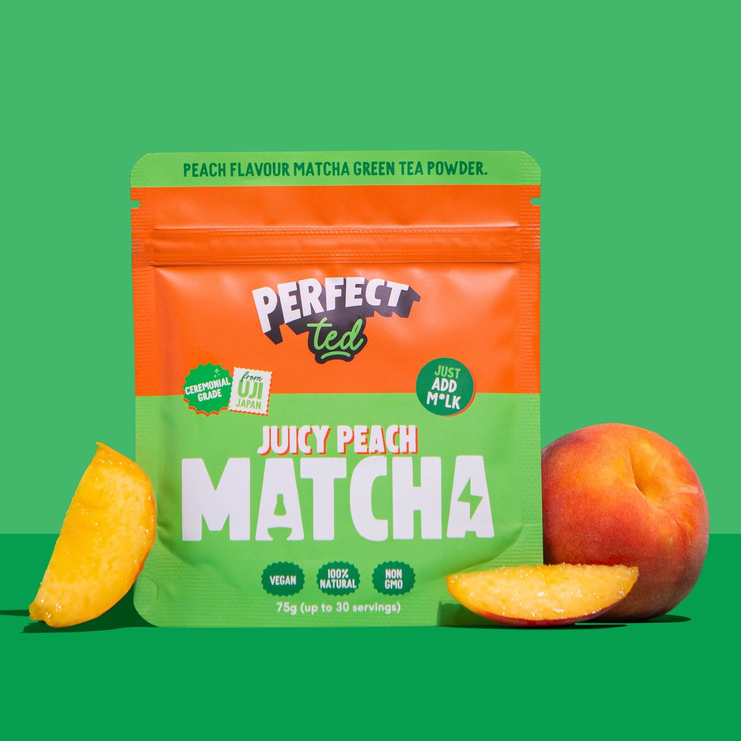 Juicy Peach Matcha Powder