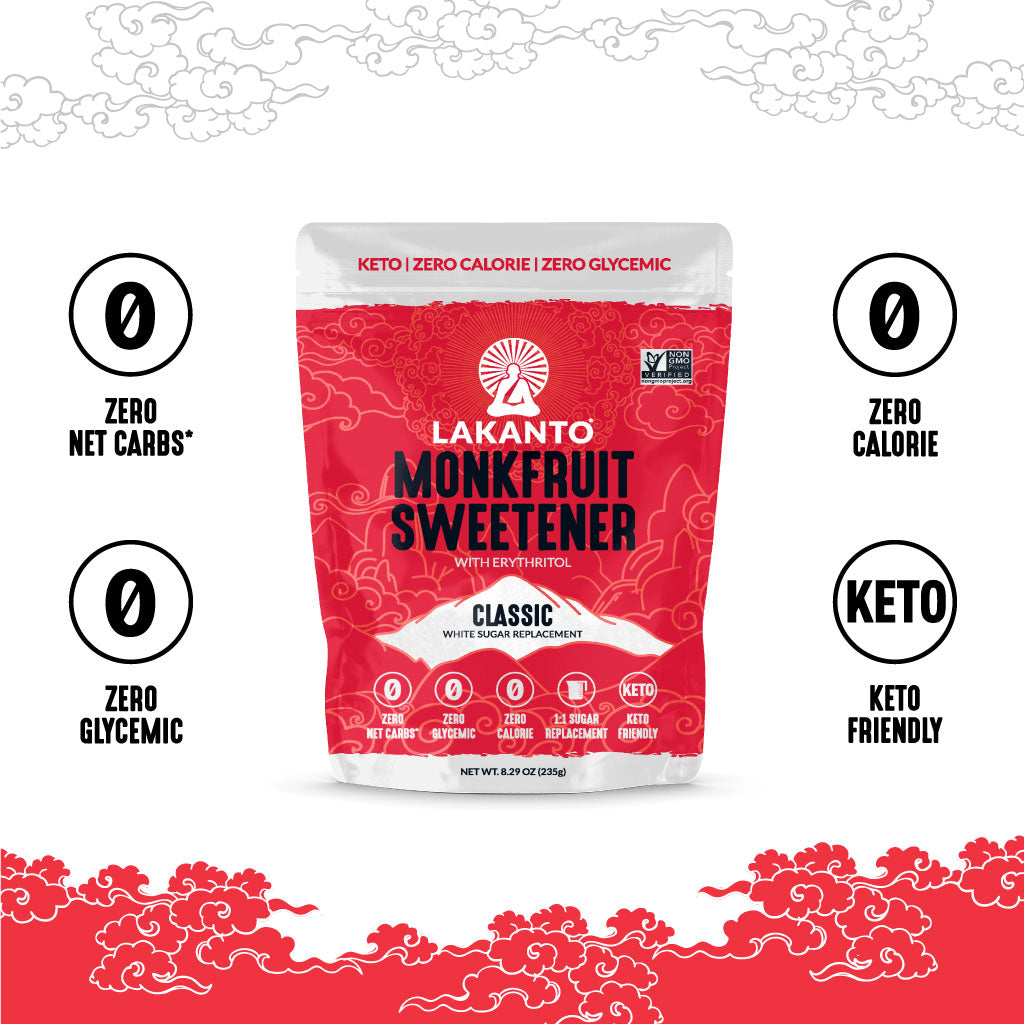Lakanto Classic Monkfruit and Erythritol Sweetener - White Sugar Replacement 454g