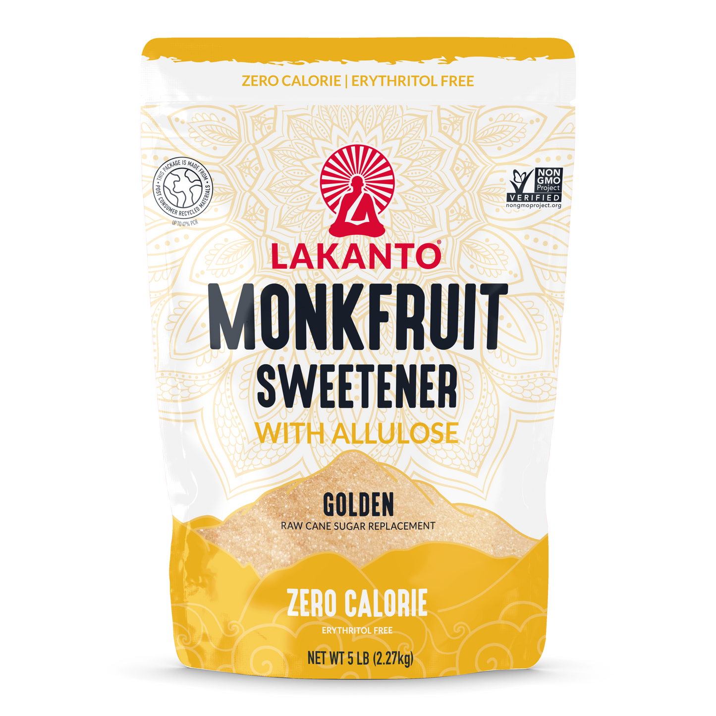 Lakanto Golden Monkfruit Sweetener with Allulose - Raw Cane Sugar Replacement