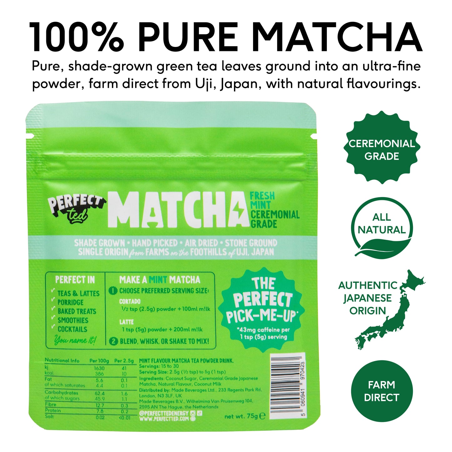 Fresh Mint Matcha Powder