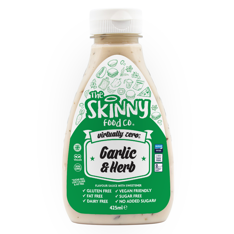 Garlic and Herb Flavour Sauce - Virtually Zero© Skinny Sauce - 425ml