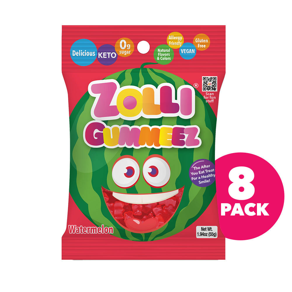 Zolli Gummeez Zero Sugar Watermelon 1.94oz Bag Gummy Bears