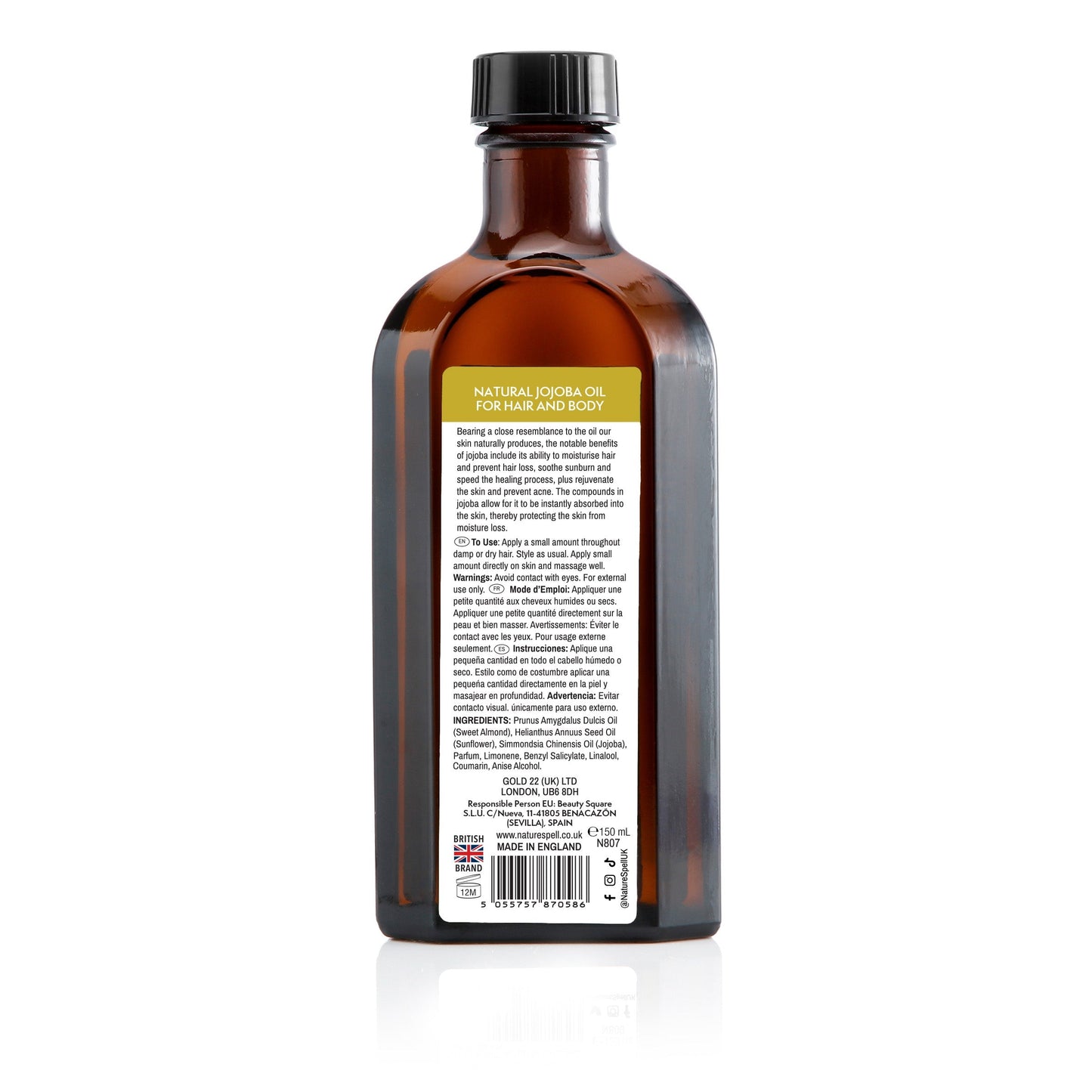 Jojoba Oil For Hair & Skin