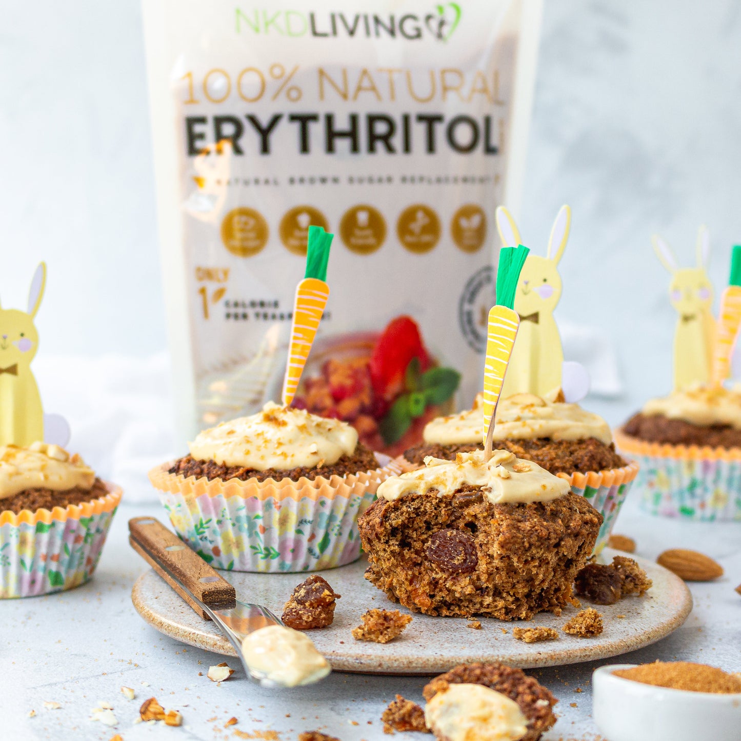 nkd Erythritol GOLD 200g - Natural Brown Sugar Alternative with Stevia