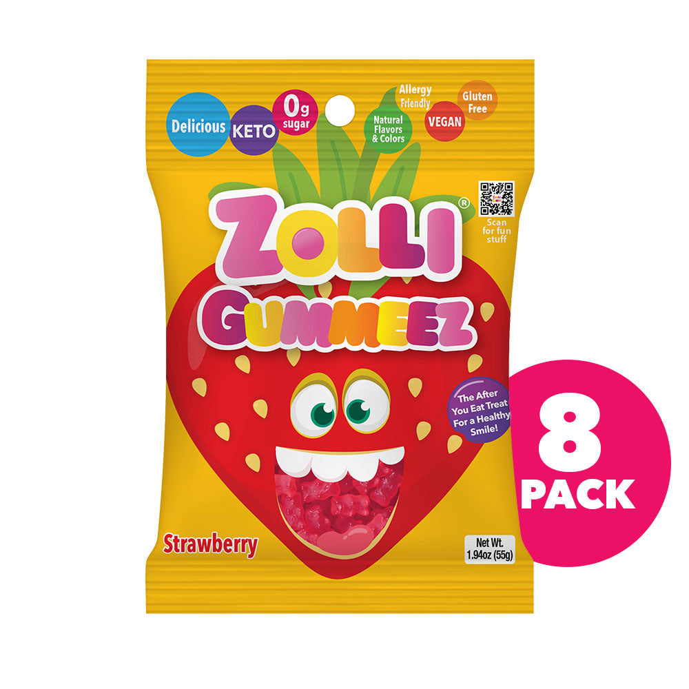 Zolli Gummeez Zero Sugar Strawberry 1.94oz Bag Gummy Bears