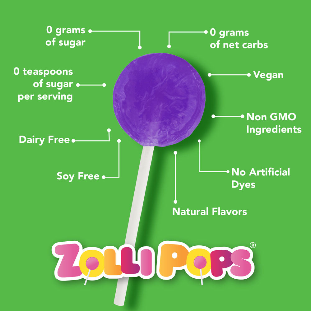 Zolli® KETO Pops Sugar Free Assorted Pouch (2 Sizes)