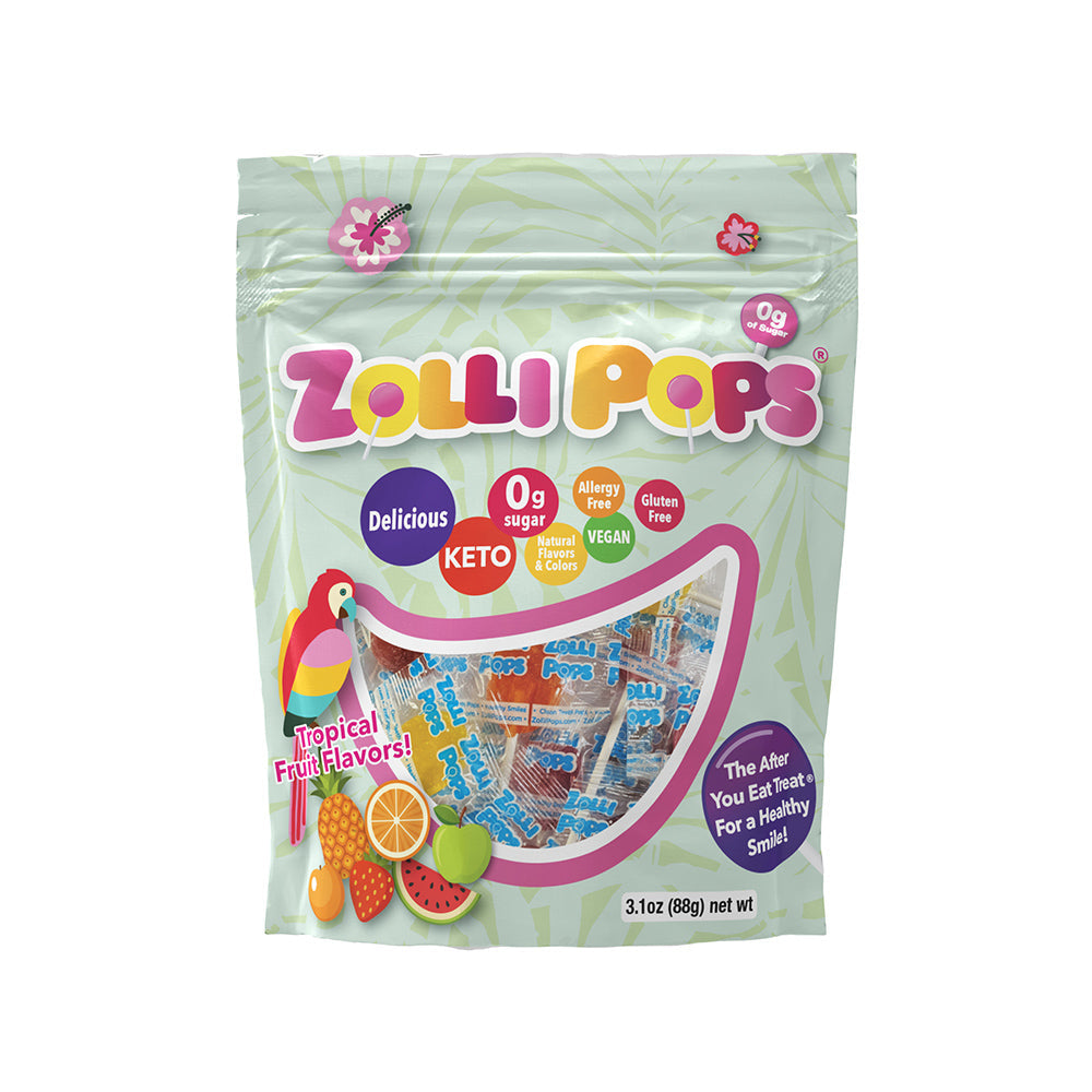 Zollipops® Zero Sugar Assorted Tropical Fruit Flavors (2 Sizes)