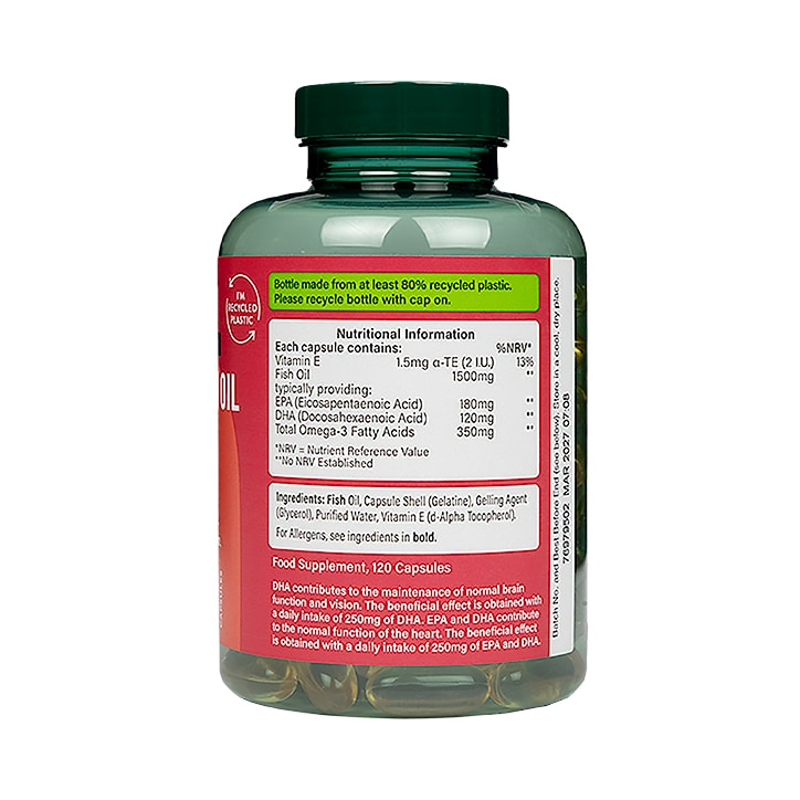 Holland & Barrett Omega 3 Fish Oil 1500mg 120 Capsules