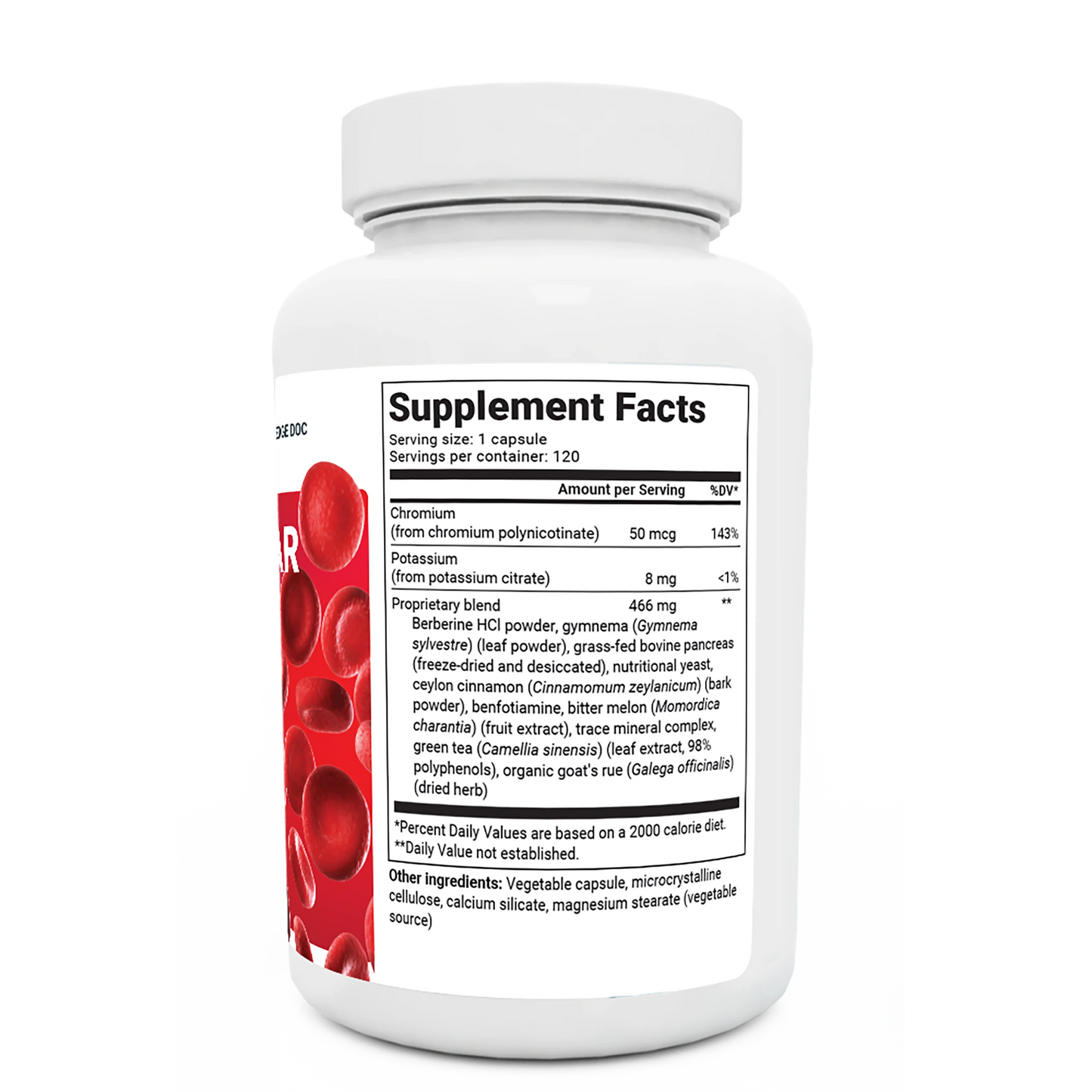 Blood Sugar Support Advanced Formula with Chromium & Potassium 120 - Vegetable Capsules