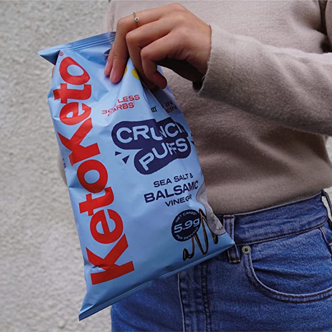 KetoKeto Sea Salt & Balsamic Vinegar Crunch Puffs 80g