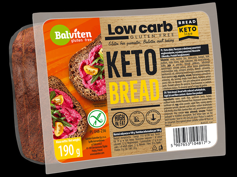 keto bread LOW CARB 190g. Low carbohydrate bread. Gluten-free product
