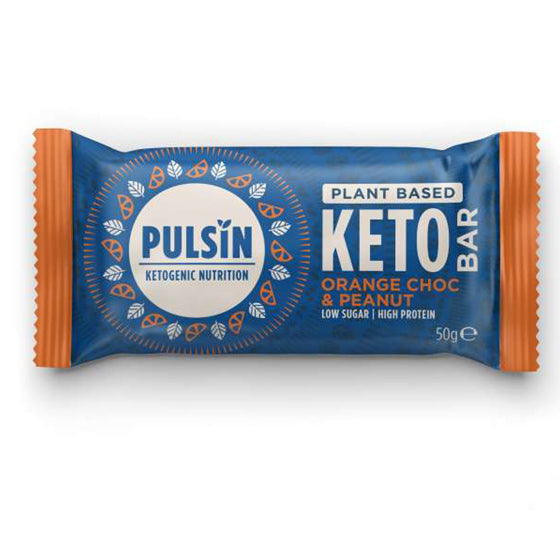 Pulsin Choc Orange & Peanut Keto Bar 50g