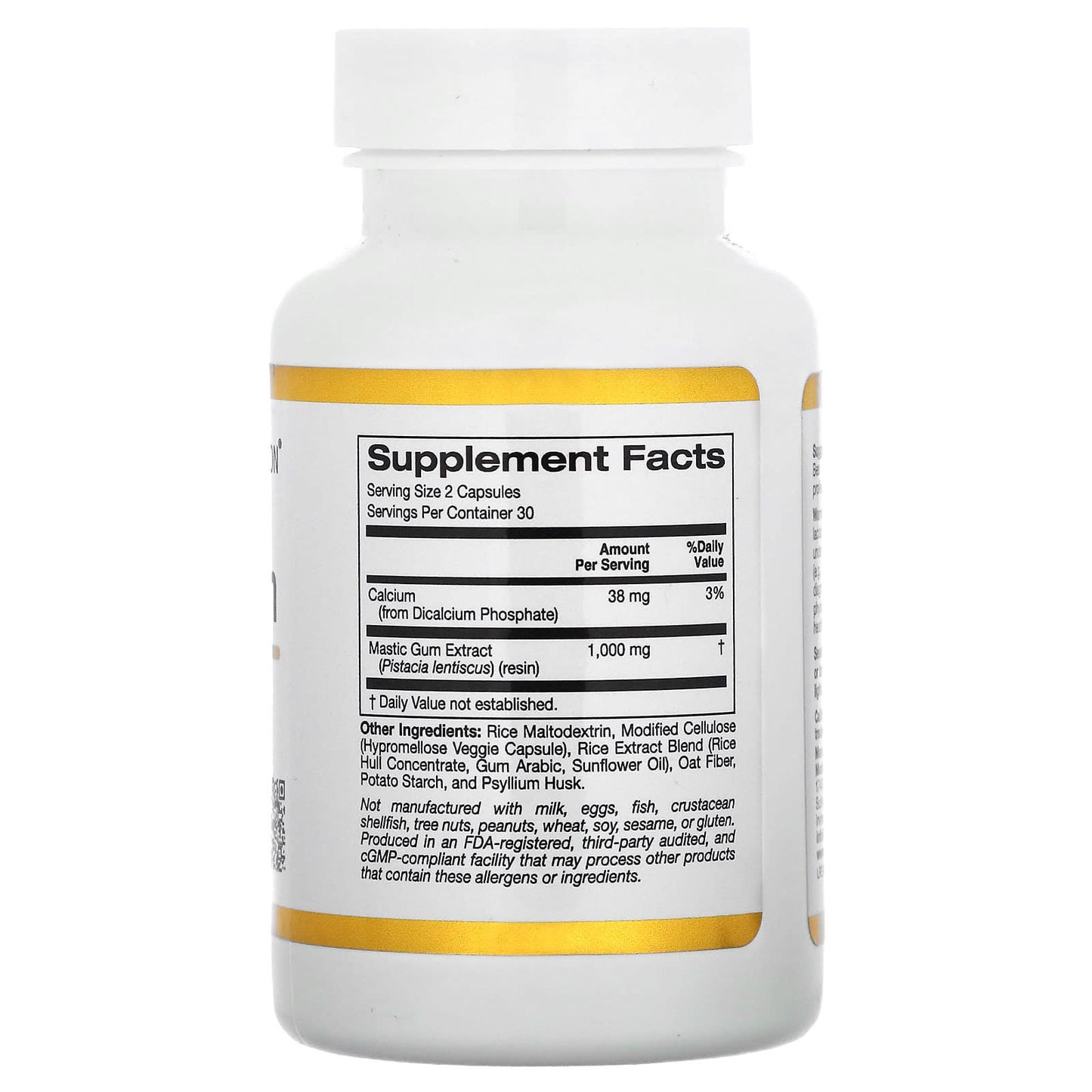 California Gold Nutrition
Mastic Gum, 500 mg, 60 Veggie Capsules