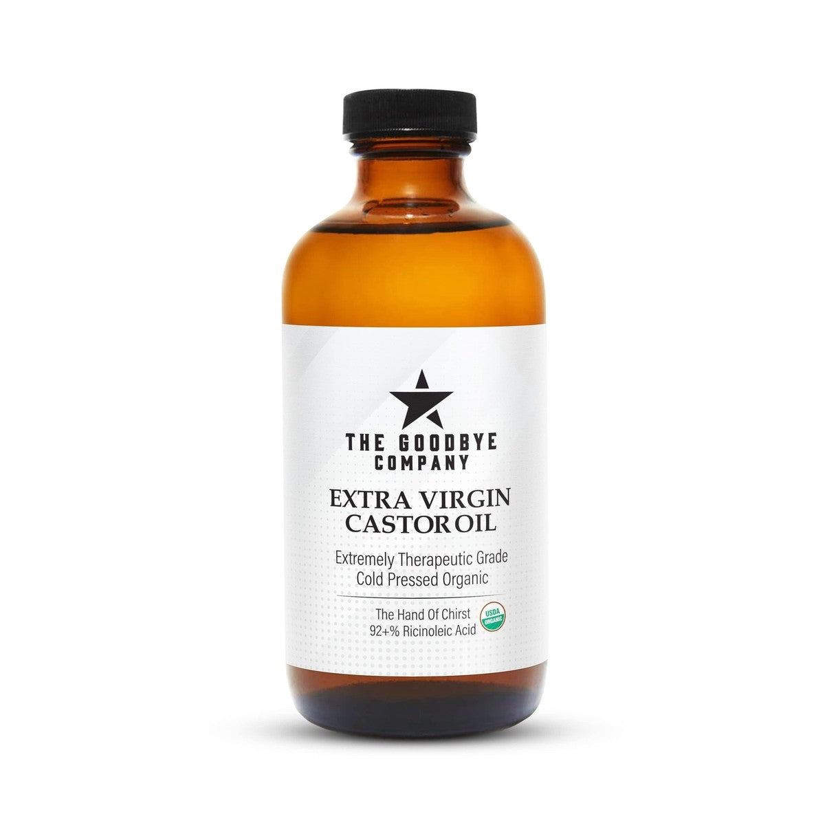 The Goodbye Company Extra Virgin Castor Oil (92%+ Ricinoleic Acid, Cold Pressed Organic)