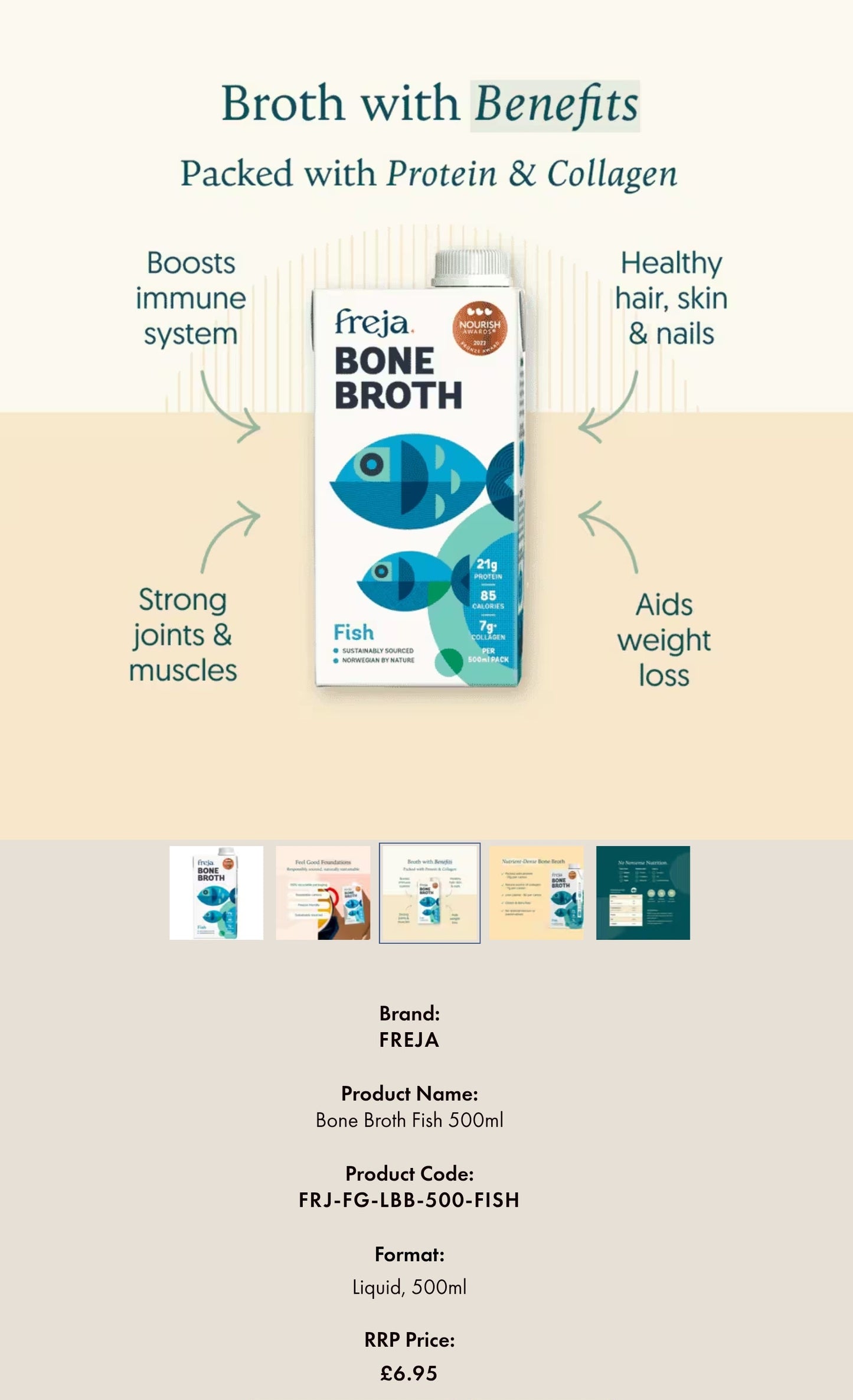 Freja 500ml Fish Bone Broth