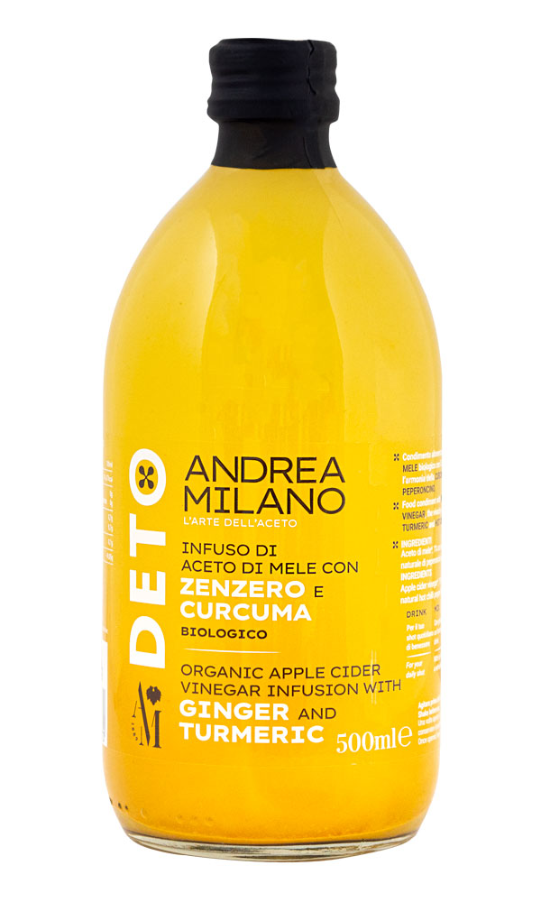Andrea Milano Organic Apple Cider Vinegar Infusion with Ginger and Turmeric-500ml